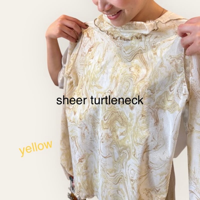 大人も着やすいシンプルファッション Sheer KIMMADE | “ “marble tops トップス