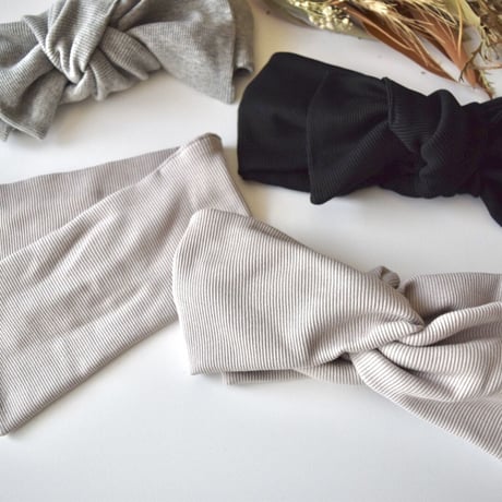 Peru T-shirt RIB turban / 2way ribbon