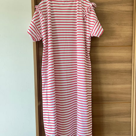 【semi-custom order】Border T-shirt Giza cotton dress