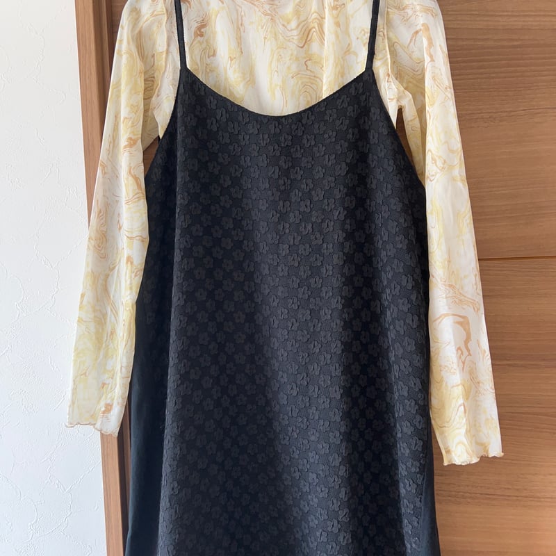 Flower jacquard Camisole dress 【semi-custom ord