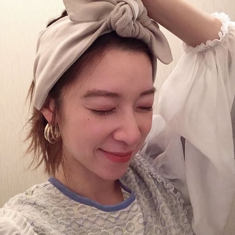 Peru T-shirt RIB turban / 2way ribbon