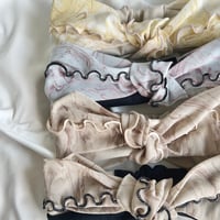 Tulle marble × T-shirt / tie ribbon turban