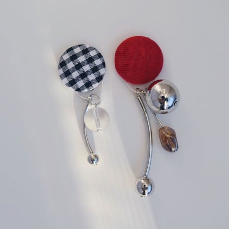 dress-up metal x gingham ( pierce)
