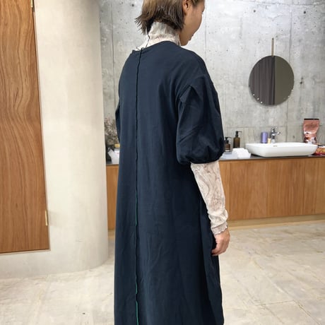 balloon T-shirt dress / Black
