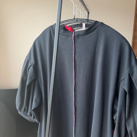 balloon T-shirt dress / Black