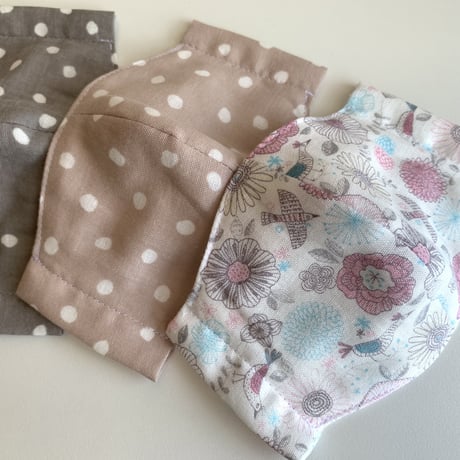 【kids mask】cotton100•double gauze /dots•camouflage •flowers etc
