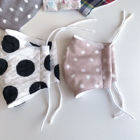 【mask】cotton gauze/ dots•paint•big dots