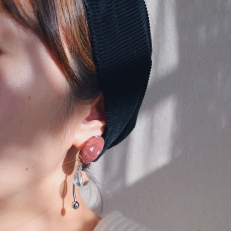 Xmas rose black x button ( pierce)