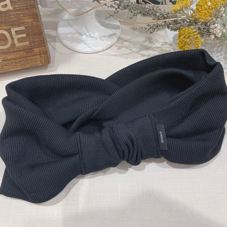 Peru T-shirt RIB turban / Gray ・Black