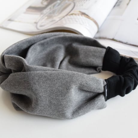 Organic T-shirt turban /c-gray