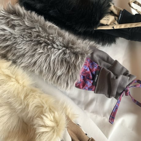 【 kids】eco fur turban /black /gray/off-white