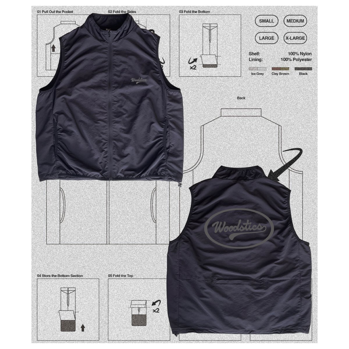 OVAL Ripstop Nylon Vest | Woodstics