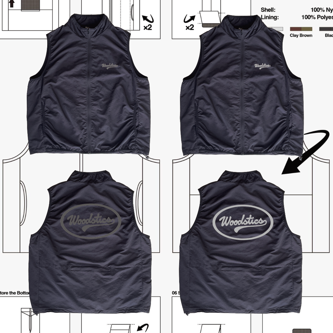 OVAL Ripstop Nylon Vest | Woodstics