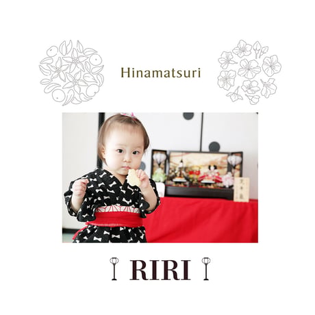 ひなまつり 赤ちゃんの等身大アルバム