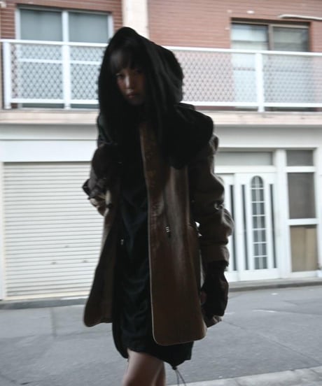 WILDFRÄULEIN "Hoodie snood" Black molskin.