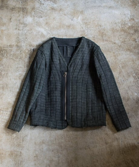 WILDFRÄULEIN "Silk × Jersey bonding blouson oild corting"