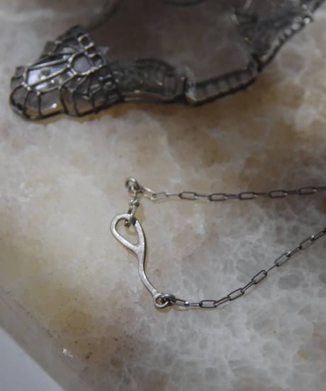 Ferric ''Chandelier glass wire silver necklace''