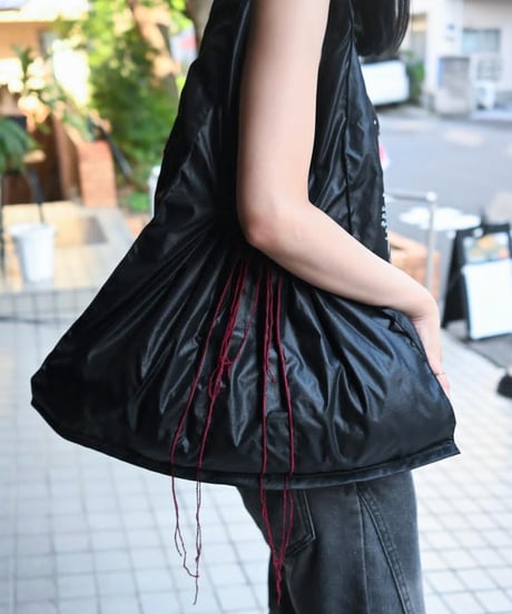 JFR × Hankes "Blood clot chell tote bag" Black nylon.