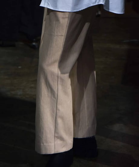 Hankes "Lap pants" Orangebeige denim ver.