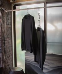 JFR "Three-d cutsew" Black silk,Grey italian jersey.