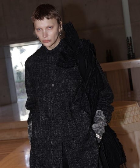 WILDFRÄULEIN "Cotton tweed gekkoh shirt coat"
