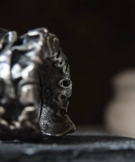 Ferric "Iron × silver gravity bangle" Big & Medium.