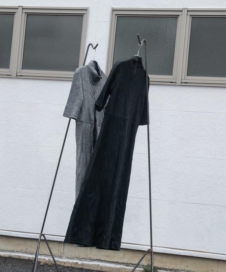 WILDFRÄULEIN "Zip up half sleeves dress coat" Yohryu black & grey.