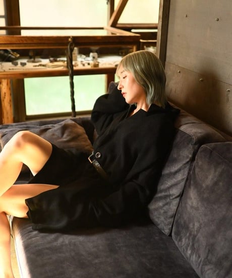 Gauche "Kaya sarouel easy pants" Black gauze.
