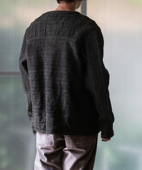 WILDFRÄULEIN "Silk × Jersey bonding blouson oild corting"