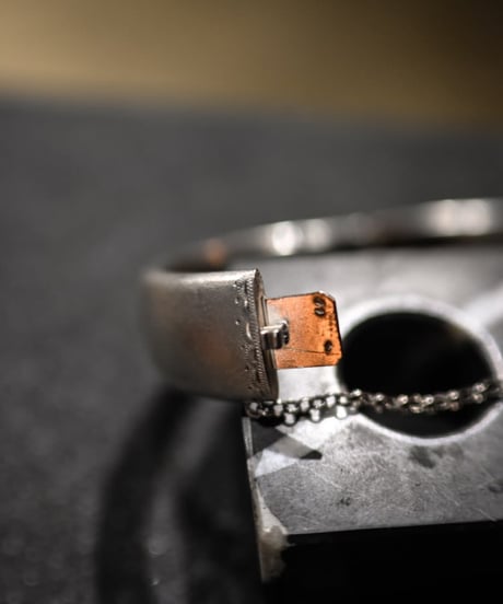 Subtile "French gold filed silver bangle"