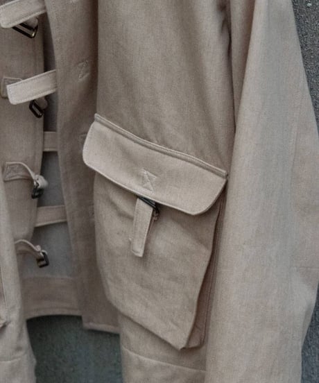 Hankes "Orangebeige denim short coverall"