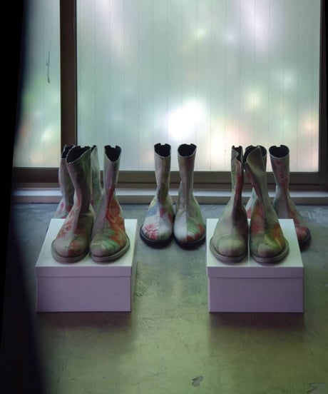 Hankes × Soiihm "Antique canvas boots"