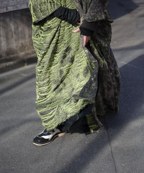 Gauche "Butoh kesa haori" Cross heart.
