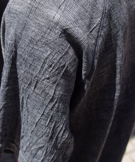 JFR × WILDFRÄULEIN "Solid high neck cutsew" Yohryu black & grey , Linen jersey.