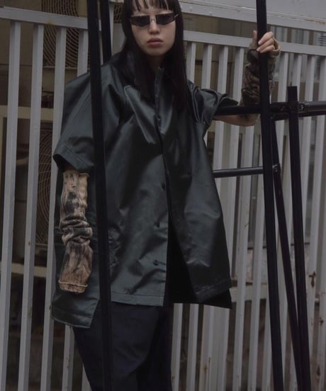 NL "Half sleeve shirt" Silk × nylon satin.
