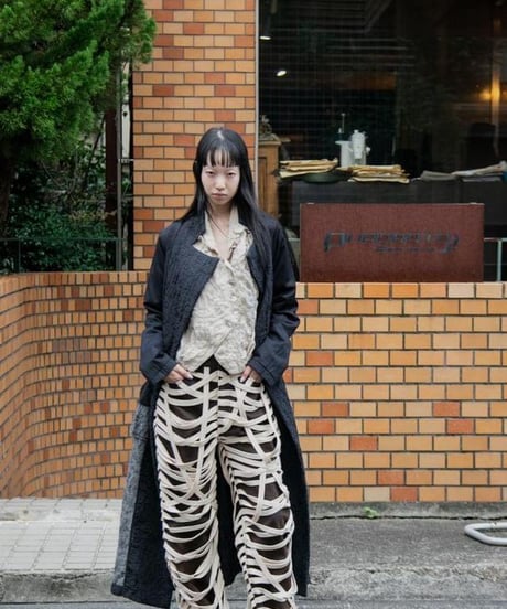 Hankes "Random pleats double chester coat"