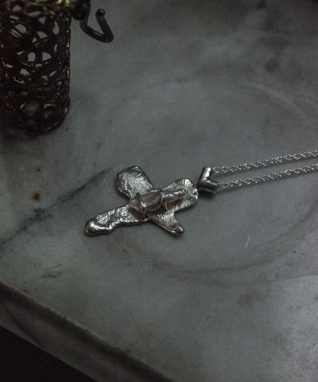 ferric "Pearl × silver999 necklaae"