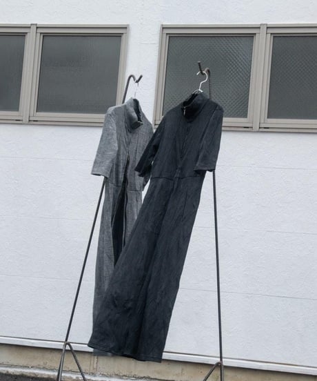 WILDFRÄULEIN "Zip up half sleeves dress coat" Yohryu black & grey.