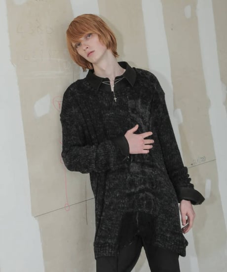 WILDFRÄULEIN "Hand knit ritz sweater" Black color.