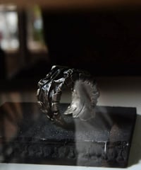 Ferric "Iron × silver gravity bangle" Big & Medium.