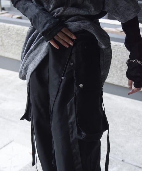 WILDFRÄULEIN "Three-d cargo shorts" Black molskin.