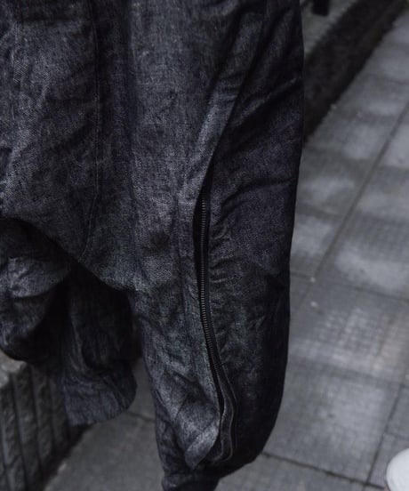 WILDFRÄULEIN "Blackchambray linen sarouel wide pants"