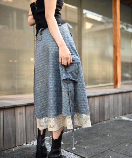 Hankes "Lace cargo skirt" Blue lagoon.