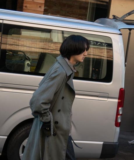 WILDFRÄULEIN "Trench coat" Offgreen silk.