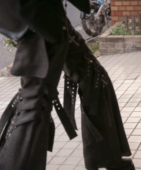 Hankes "Bontage flare pants"