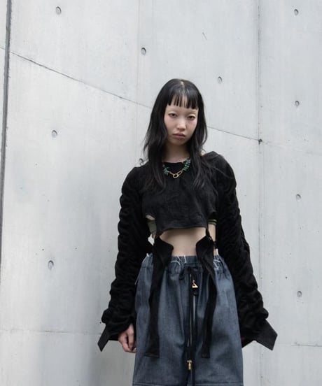 Hankes "Bontage short knit top"