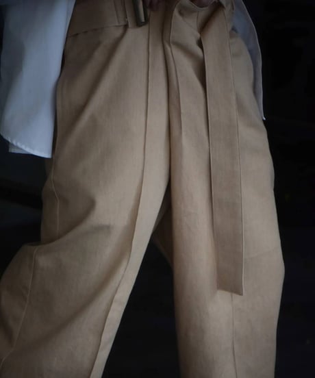 Hankes "Lap pants" Orangebeige denim ver.