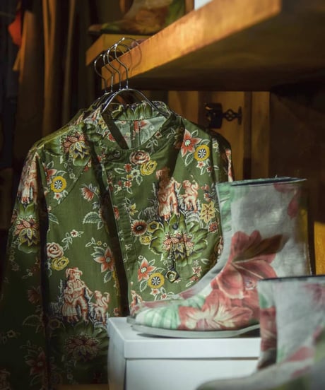 WILDFRÄULEIN "Antique fabric shirt coat"