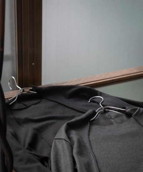 JFR "Three-d cutsew" Black silk,Grey italian jersey.