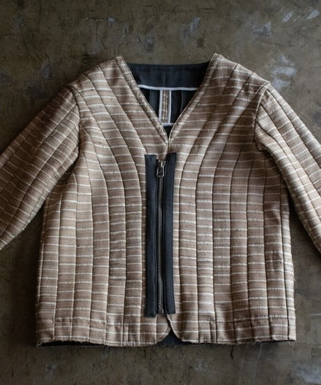 WILDFRÄULEIN "Silk × Jersey bonding blouson"